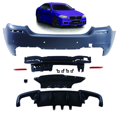 Heckstoßstange Sport mit Diffusor passend für BMW 5 (F10) Limousine 2010-2017