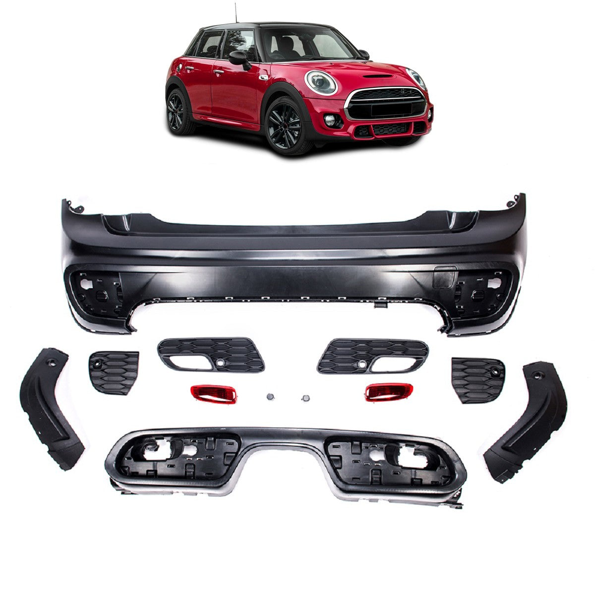 Heckstoßstange mit PDC passend für MINI F56 F57 3-Türer 2013-2021 Cooper S