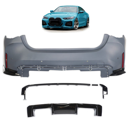 Heckstoßstange mit PDC & Diffusor passend für BMW 4er G22 G23 2021-heute
