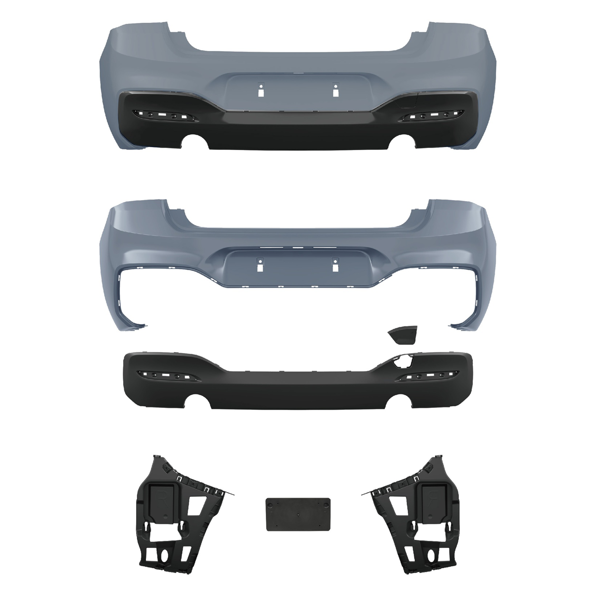 Heckstoßstange PDC Diffusor passend für BMW 1er F20 F21 2015-2019