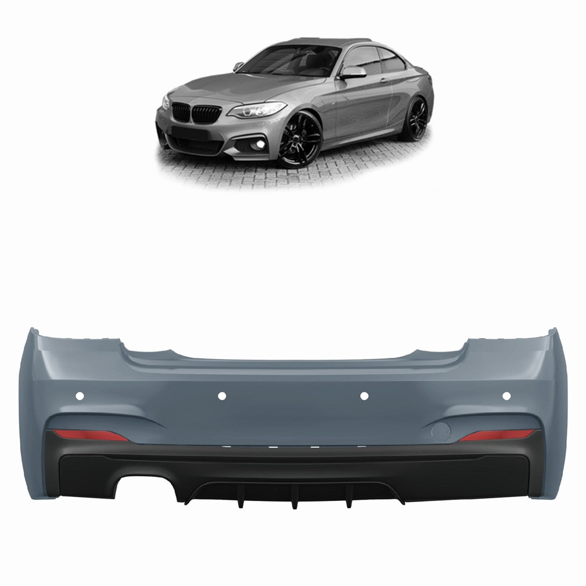 Heckstoßstange mit PDC passend für BMW 2er F22 F23 2013-2021