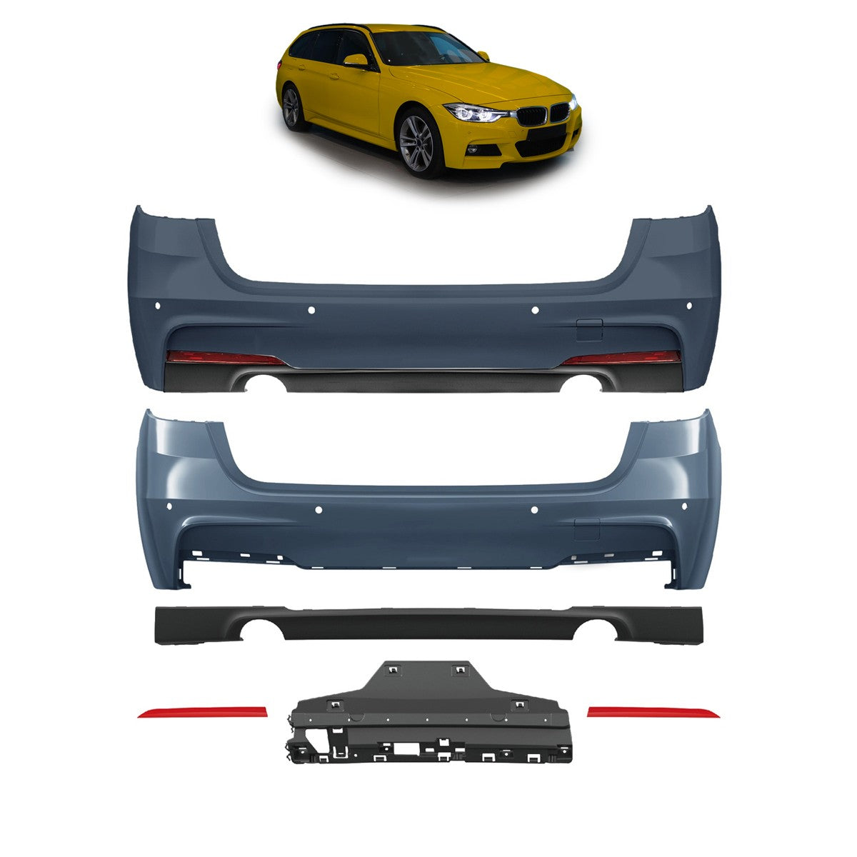 Heckstoßstange PDC Diffusor passend für BMW 3er F31 Touring 2012-2018