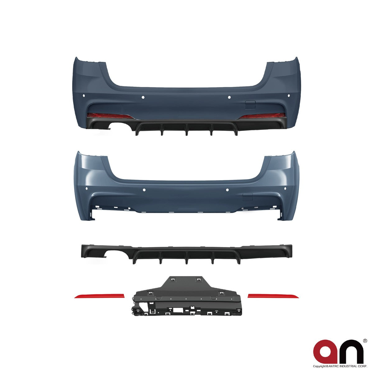 Heckstoßstange mit PDC Diffusor passend für BMW 3er F31 2012-2018