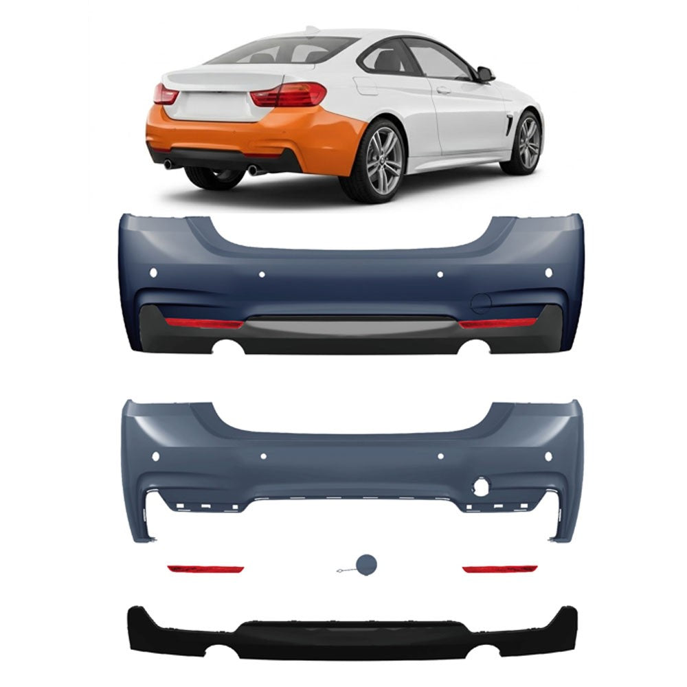 Heckstoßstange mit Diffusor passend für BMW 4er F32 F33 2013-2020