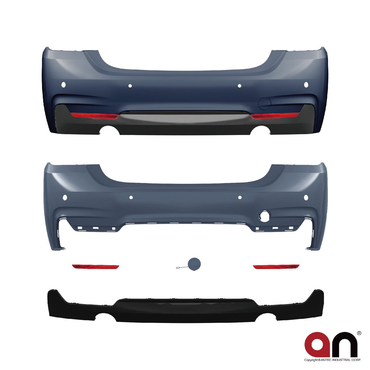 Heckstoßstange mit Diffusor passend für BMW 4er F32 F33 2013-2020
