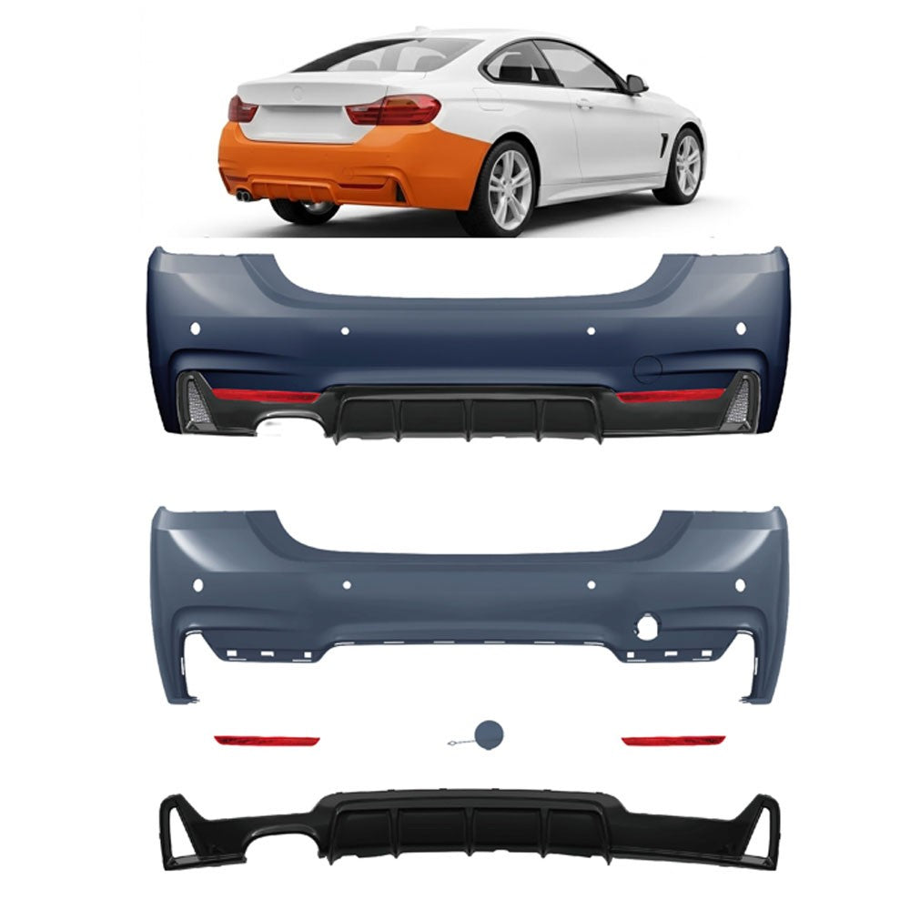 Heckstoßstange mit Diffusor passend für BMW 4er F32 F33 2013-2020
