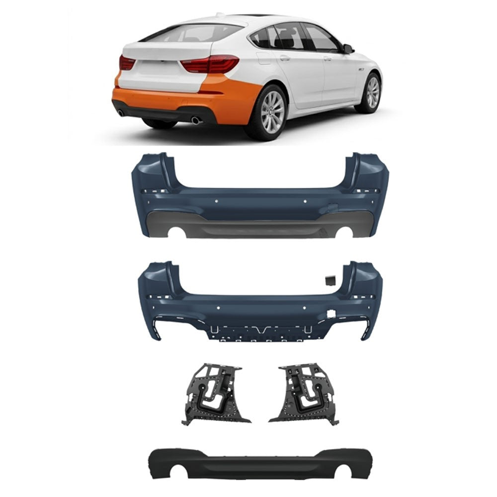 Sport Heckstoßstange mit Diffusor passend für BMW 5er GT (F07) 2013-2017