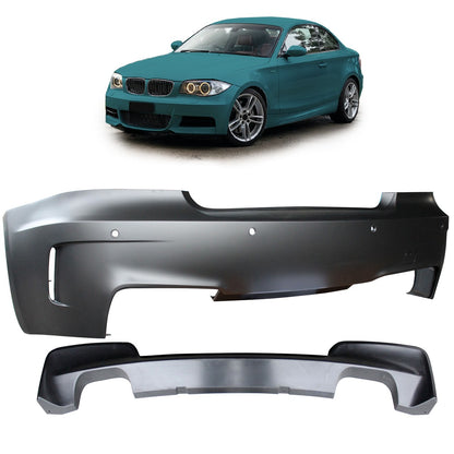 Heckstoßstange mit PDC Diffusor passend für BMW 1er E82 E88 2007-2013
