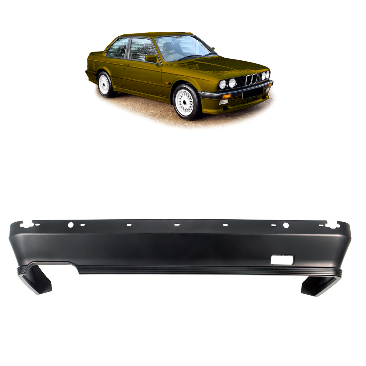 Heckstoßstange passend für BMW 3er E30 1982-1987