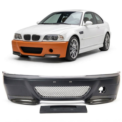 Frontstoßstange mit Carbon-Splittern passend für BMW E46 M3 Coupé/Cabrio 00-06