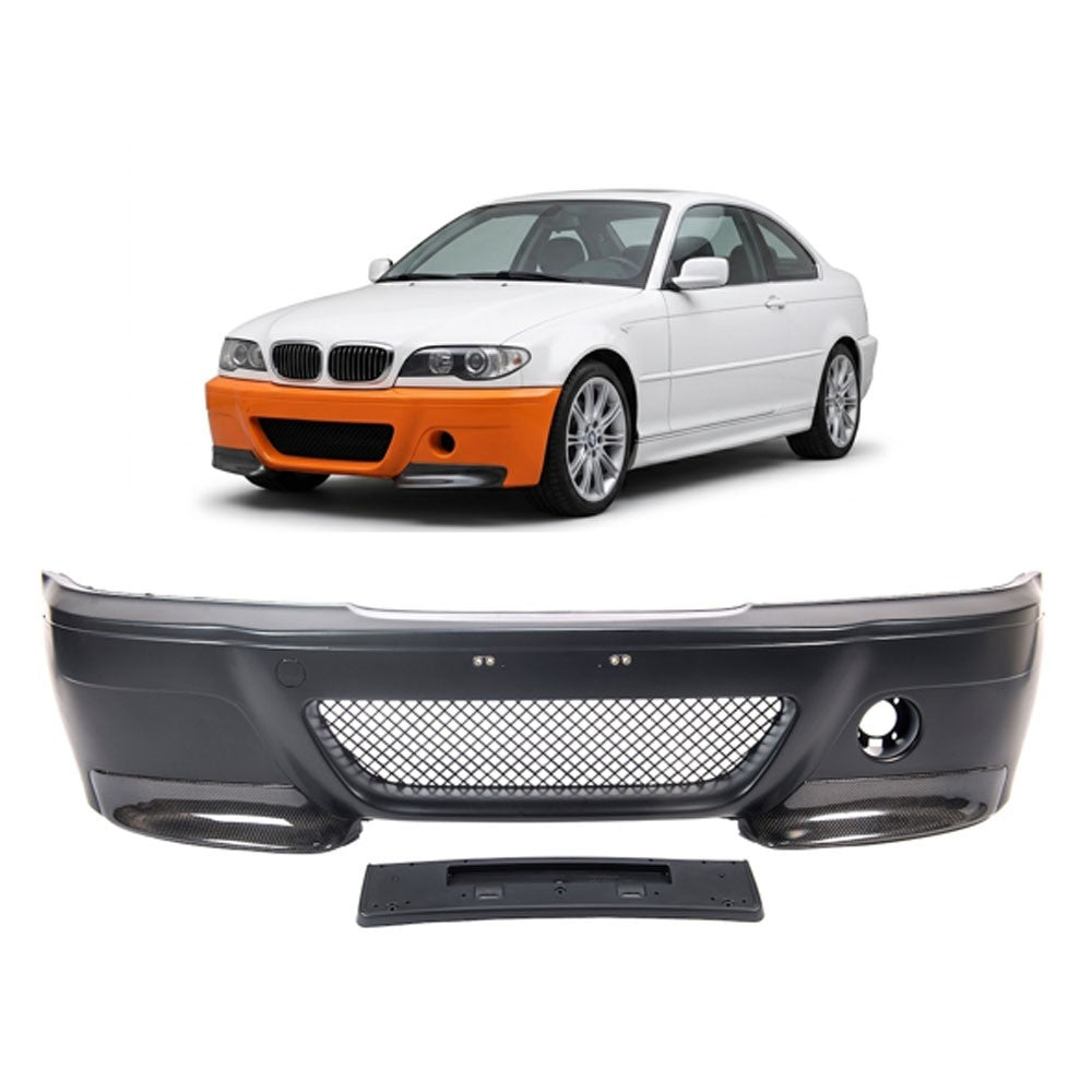 Frontstoßstange mit Carbon-Splittern passend für BMW 3er E46 1999-2006