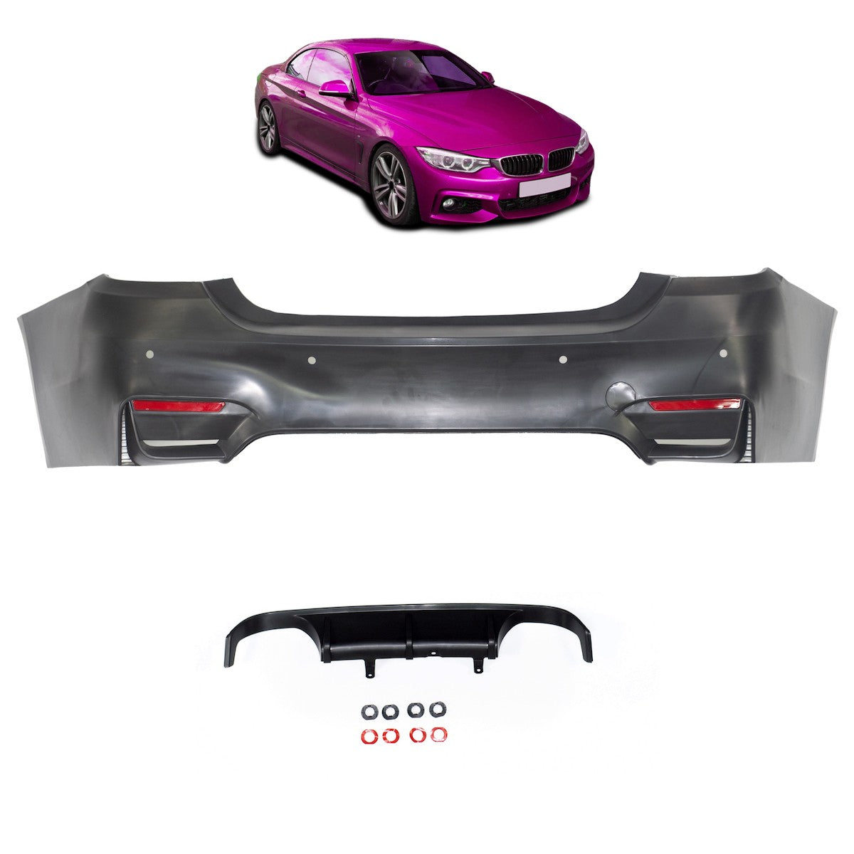 Heckstoßstange mit PDC passend für BMW 4er F32 F33 2013-2020