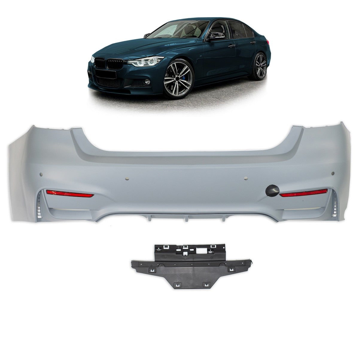 Heckstoßstange mit PDC passend für BMW 3er F30 Limousine 2011-2018
