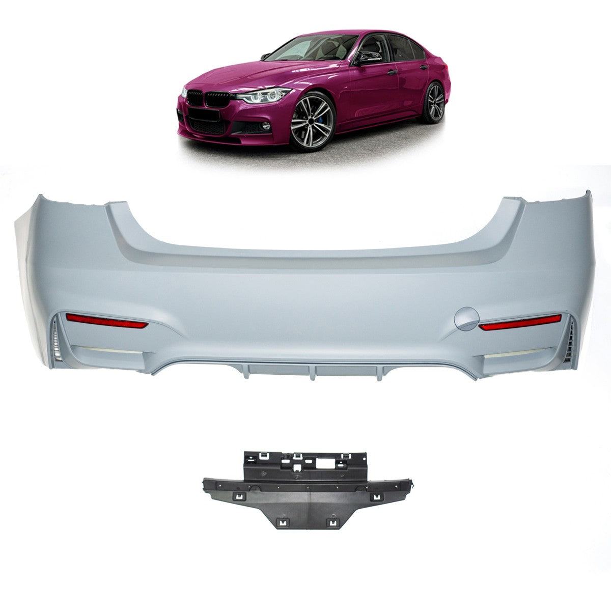 Heckstoßstange ohne PDC passend für BMW 3er F30 Limousine 2012-2018