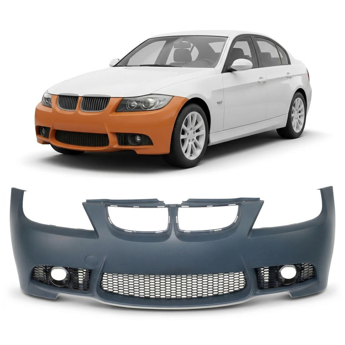 Frontstoßstange grundiert passend für BMW 3er E90 E91 Limousine Touring 2005-2008