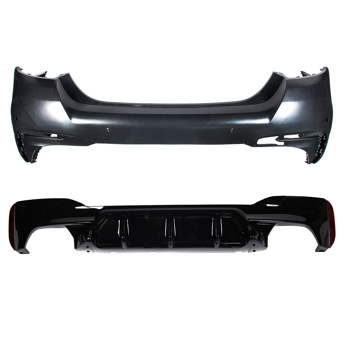 Heckstoßstange mit PDC & Diffusor passend für BMW 5er F10 Limousine 2009-2016