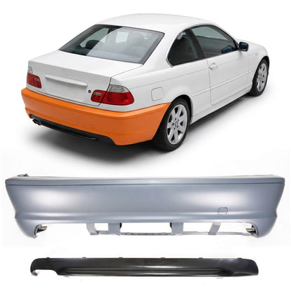 Heckstoßstange mit Diffusor passend für BMW 3er E46 Coupé Cabrio 1999-2006