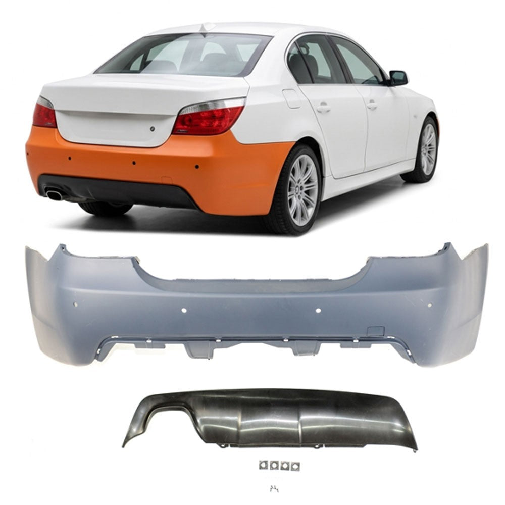 Heckstoßstange mit 24mm PDC passend für BMW 5er E60 Limousine 2003-2007