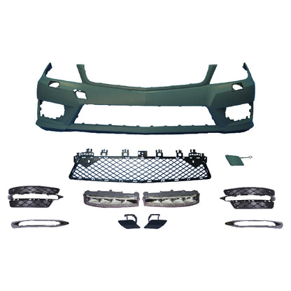 Sport Frontstoßstange mit LED Tagfahrlicht & SRA passend für Mercedes C-Klasse W204 2007-2015
