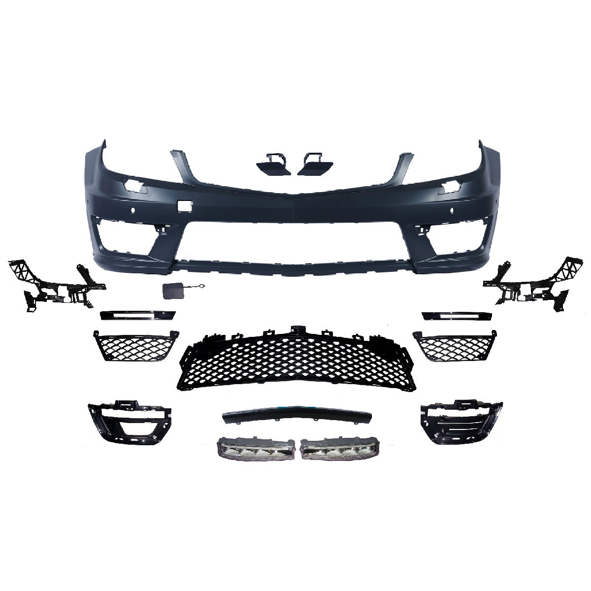 Frontstoßstange LED Tagfahrlicht PDC SRA passend für Mercedes C-Klasse W204 07-15