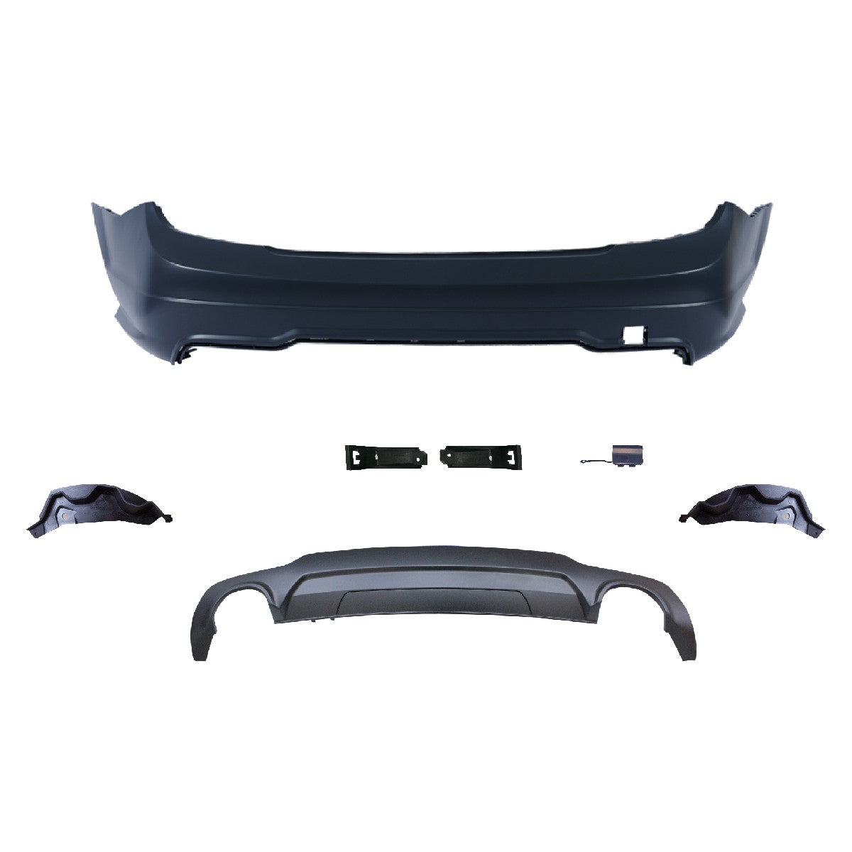 Heckstoßstange Sport mit Diffusor passend für Mercedes C-Klasse W204 2007-2015