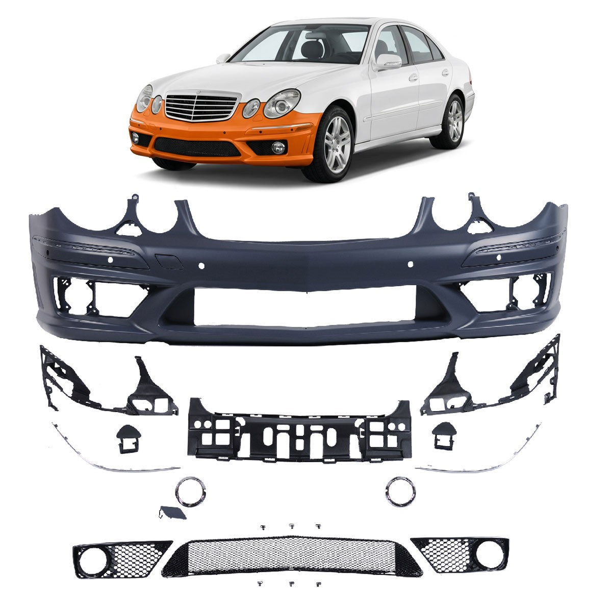 Frontstoßstange PDC SRA passend für Mercedes E-Klasse W211 2006-2009