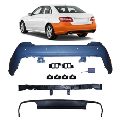 Heckstoßstange mit PDC Diffusor passend für Mercedes E-Klasse W212 Limousine 2009-2013