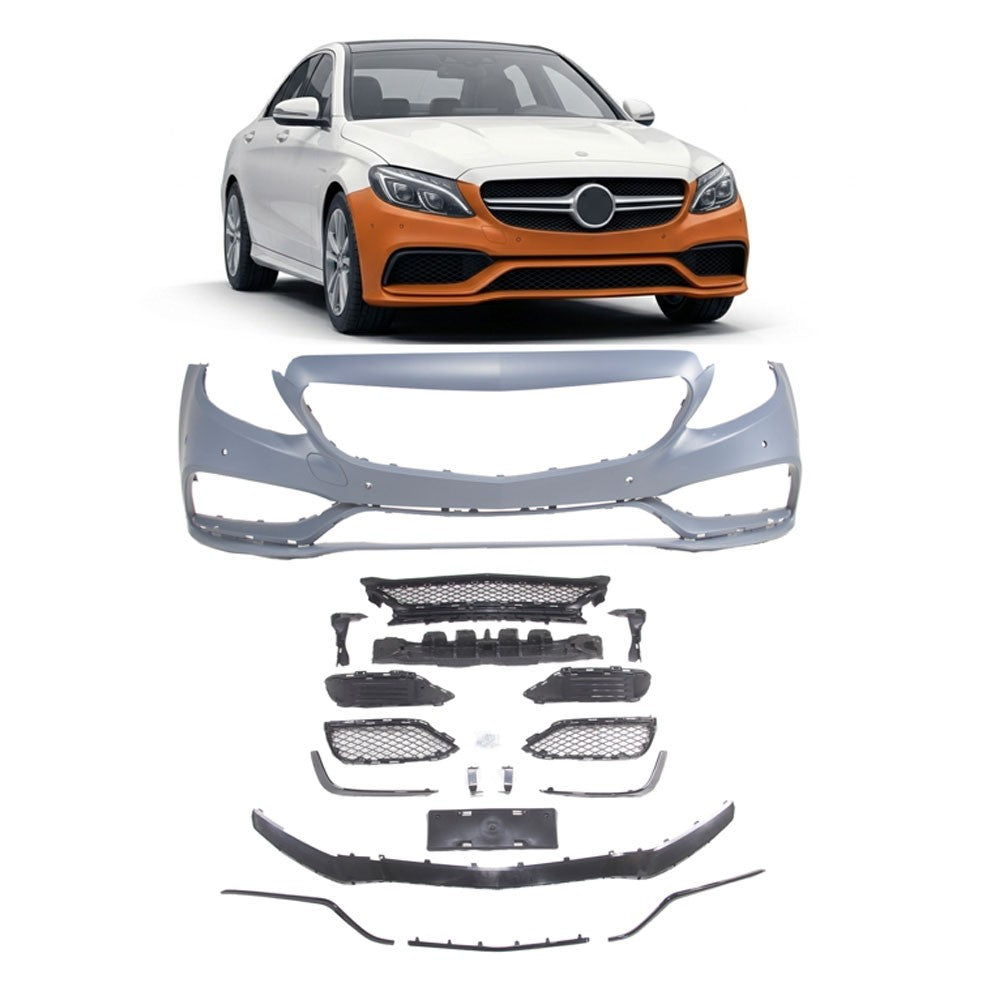Frontstoßstange mit PDC Löchern passend für Mercedes C-Klasse W205 2013-2018