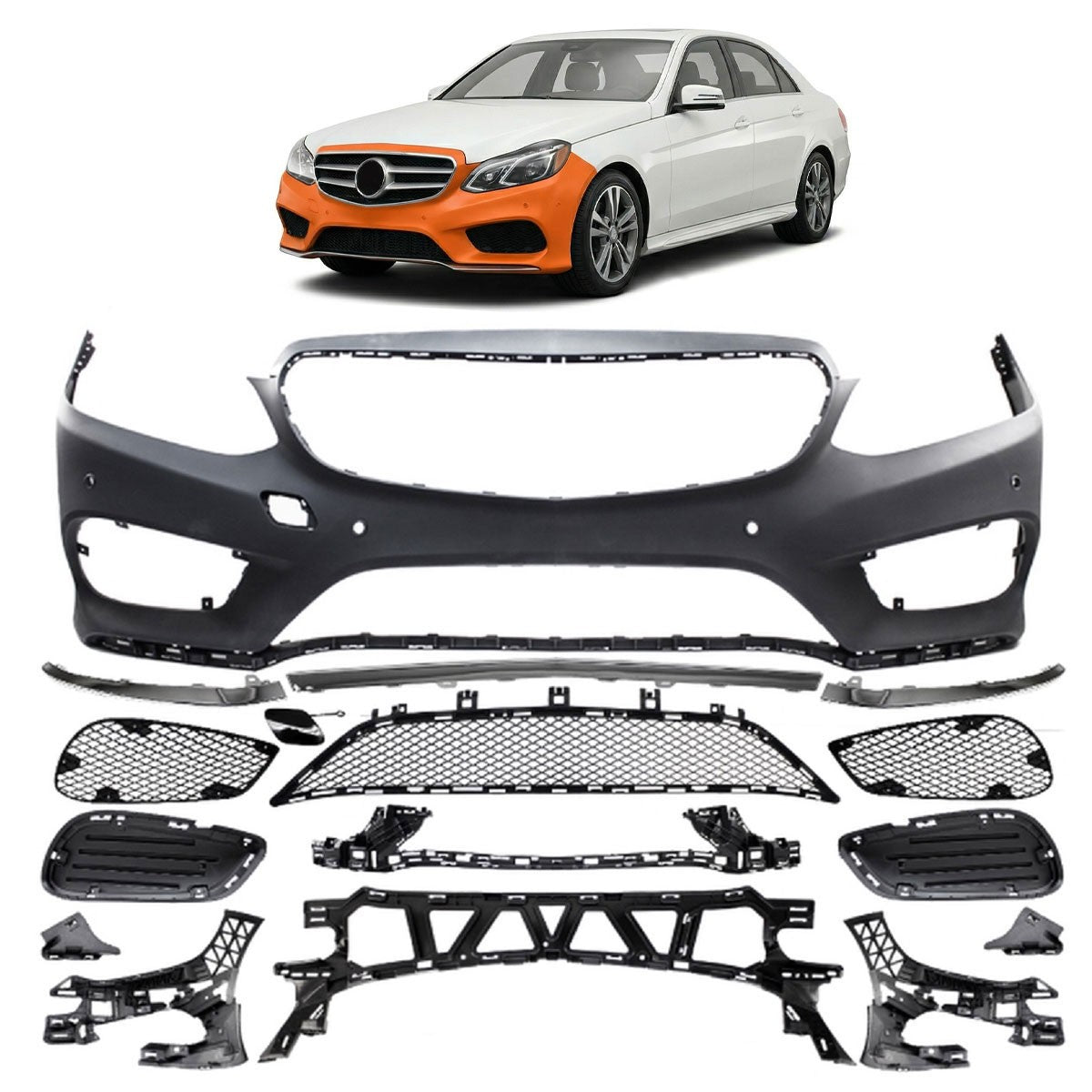 Frontstoßstange PDC Grill passend für Mercedes E-Klasse W212 S212 2013-2016