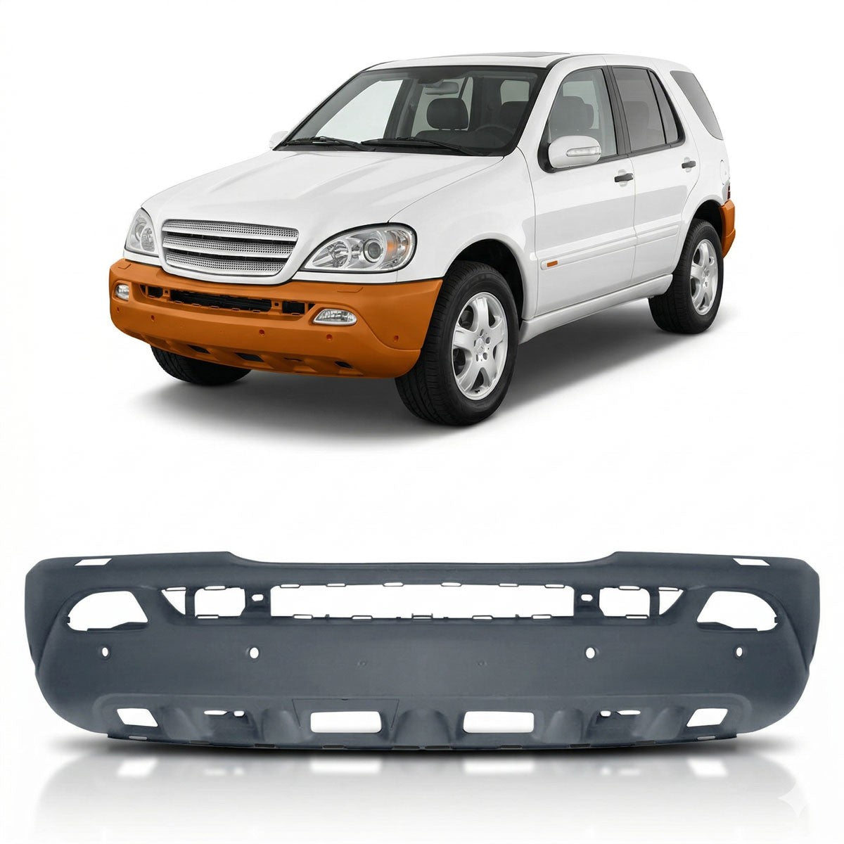 Frontstoßstange mit PDC & SRA passend für Mercedes M-Klasse W163 2001-2005