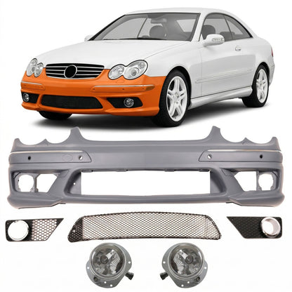 Frontstoßstange mit PDC SRA Nebelscheinwerfer passend für Mercedes CLK W209 2002-2009