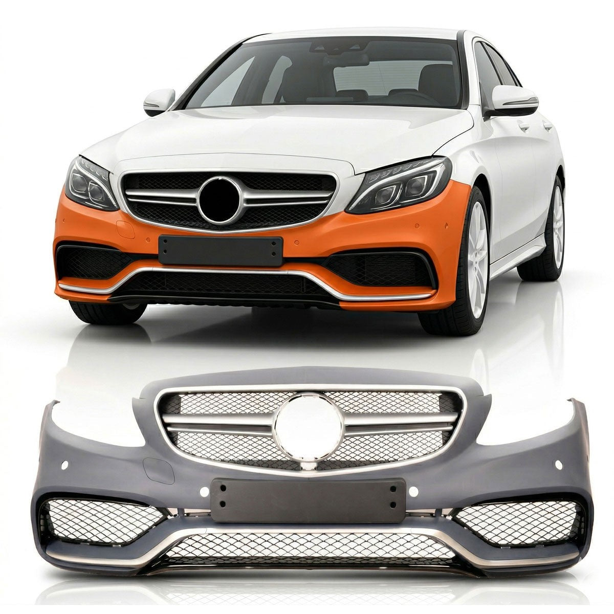 Frontstoßstange PDC Grill passend für Mercedes C-Klasse W205 S205 C205 2015-2018