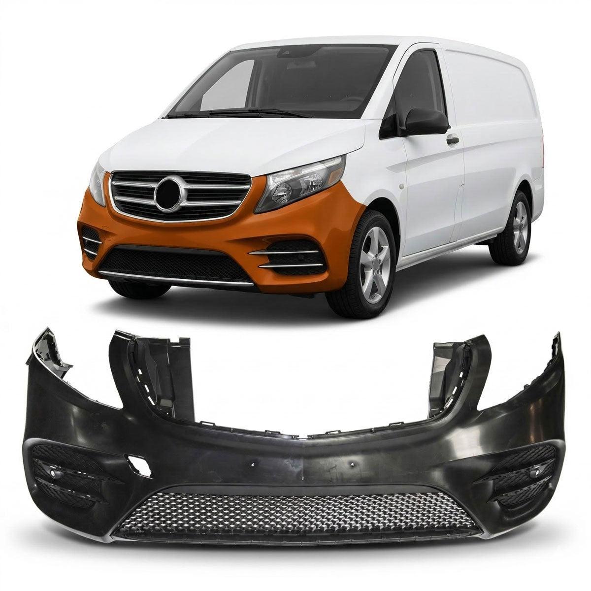 Frontstoßstange mit Chromleisten passend für Mercedes-Benz Vito W447 2014-2020