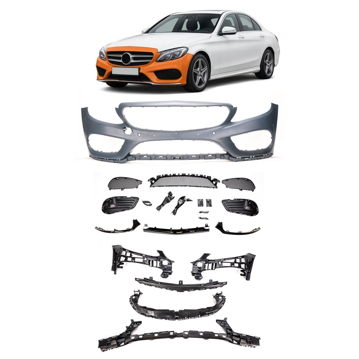 Frontstoßstange passend für Mercedes C-Klasse W205 2013-2018