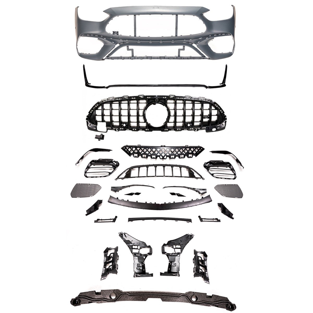Frontstoßstange & Hochglanz Schwarz Grill passend für Mercedes C-Klasse W206 2021-2024
