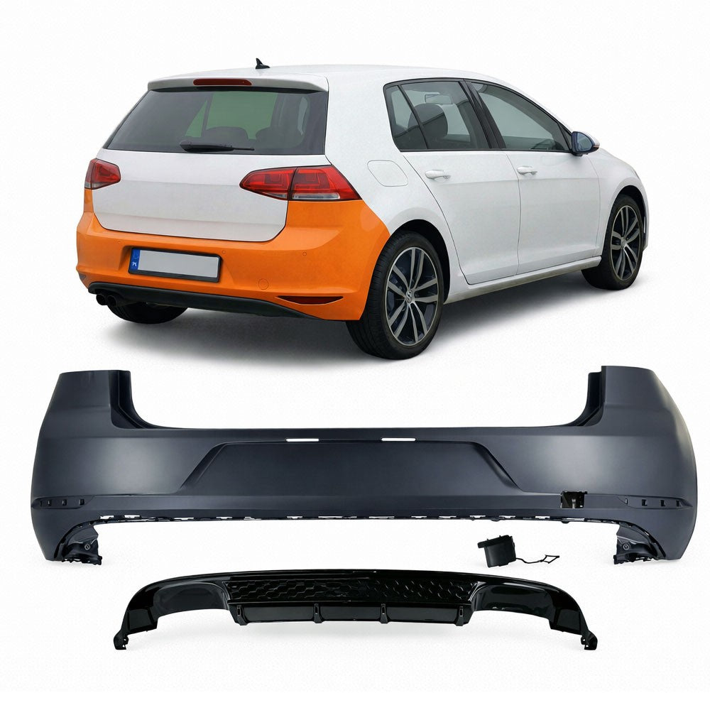 Heckstoßstange mit Diffusor passend für VW Golf 7 2012-2021