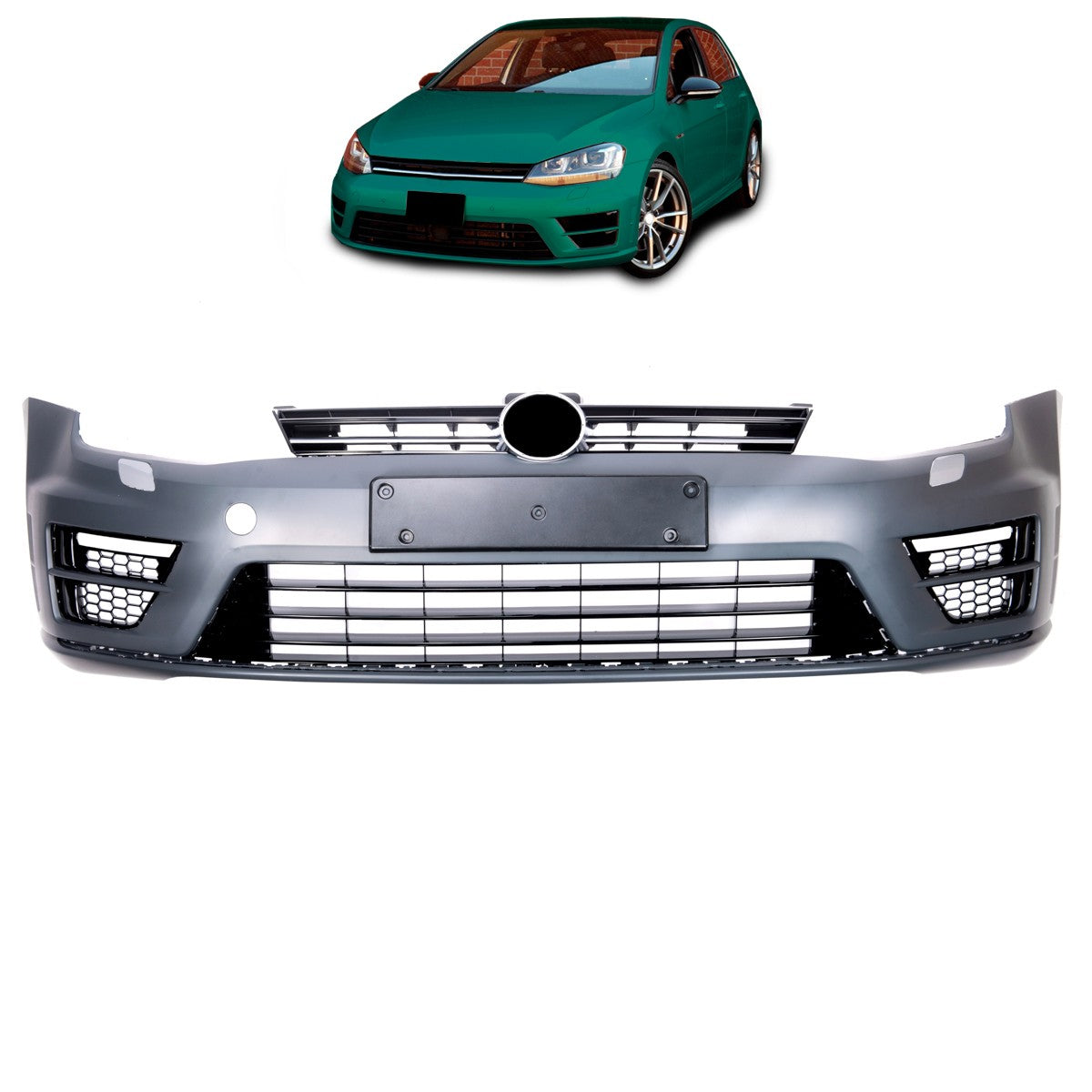 Frontstoßstange mit SRA und LED Tagfahrlicht passend für VW Golf 7 2012-2017