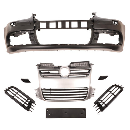Frontstoßstange mit verchromtem Grill & SRA passend für VW Golf 5 2003-2009