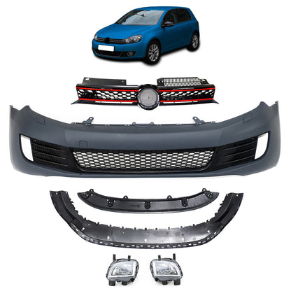 Frontstoßstange mit Grill und Nebelscheinwerfern passend für VW Golf 6 2008-2012