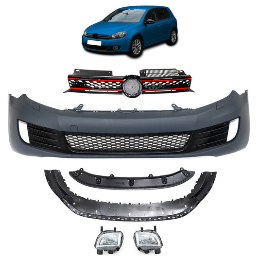 Frontstoßstange mit Grill und Nebelscheinwerfern passend für VW Golf 6 2008-2012