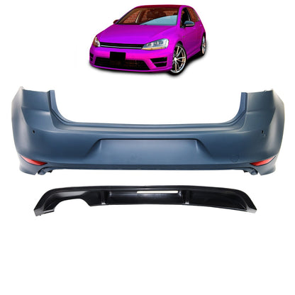 Sport-Heckstoßstange mit Diffusor und PDC passend für VW Golf VII 2012-2017
