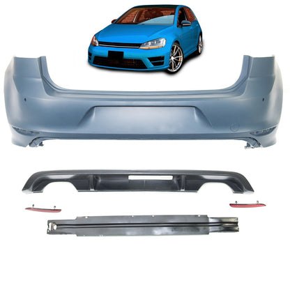 Sport-Heckstoßstange mit Diffusor passend für VW Golf VII 2012-2017