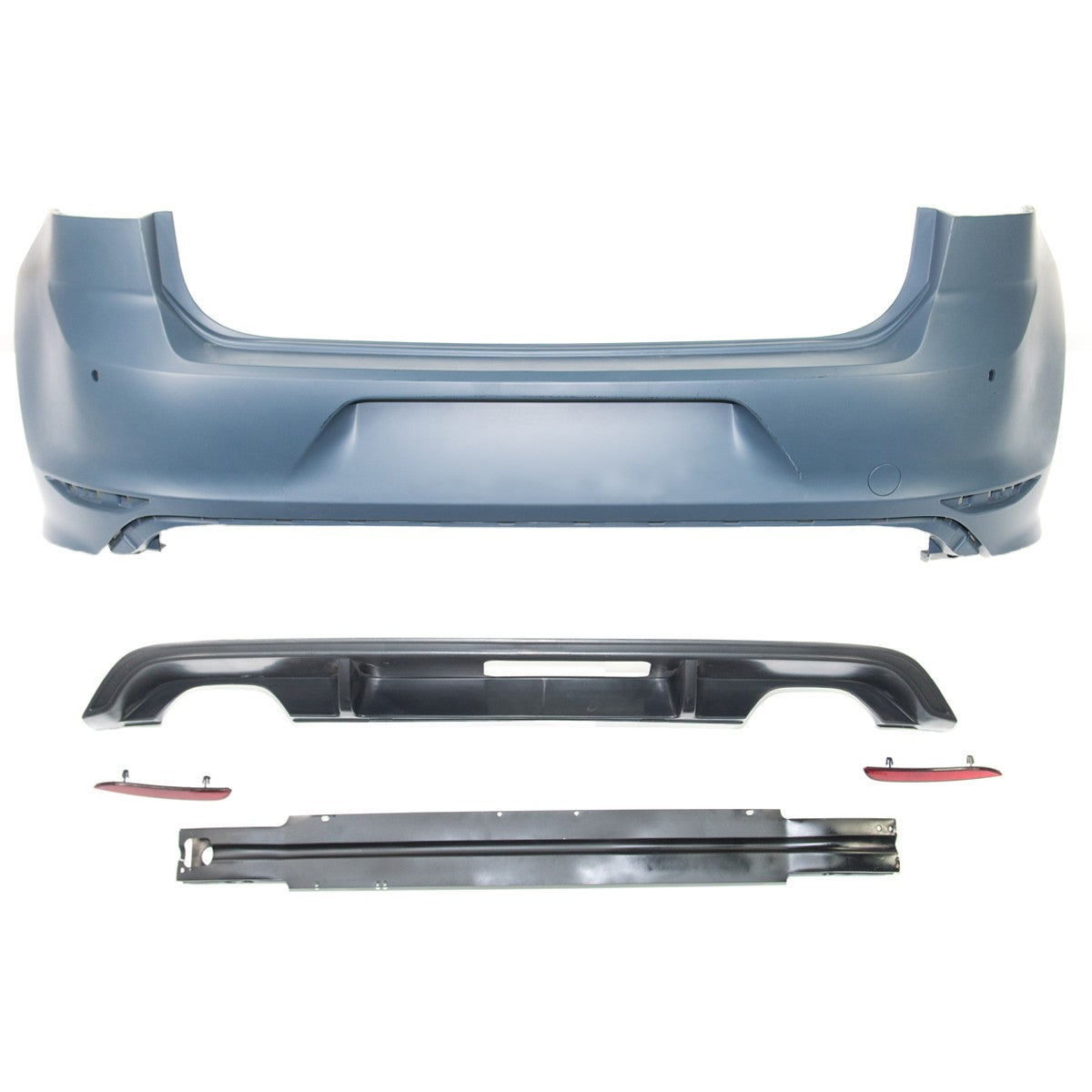Sport-Heckstoßstange mit Diffusor passend für VW Golf VII 2012-2017