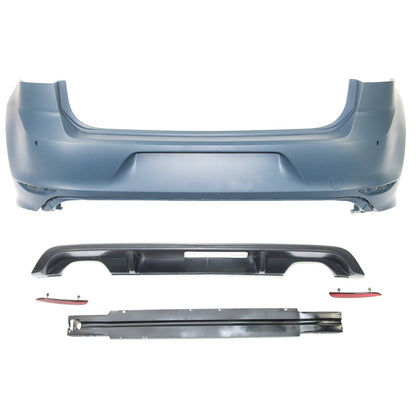 Sport-Heckstoßstange mit Diffusor passend für VW Golf VII 2012-2017