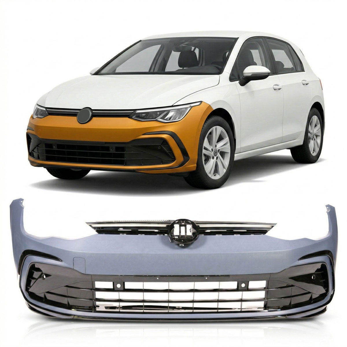 Frontstoßstange mit SRA passend für VW Golf 8 2019-heute