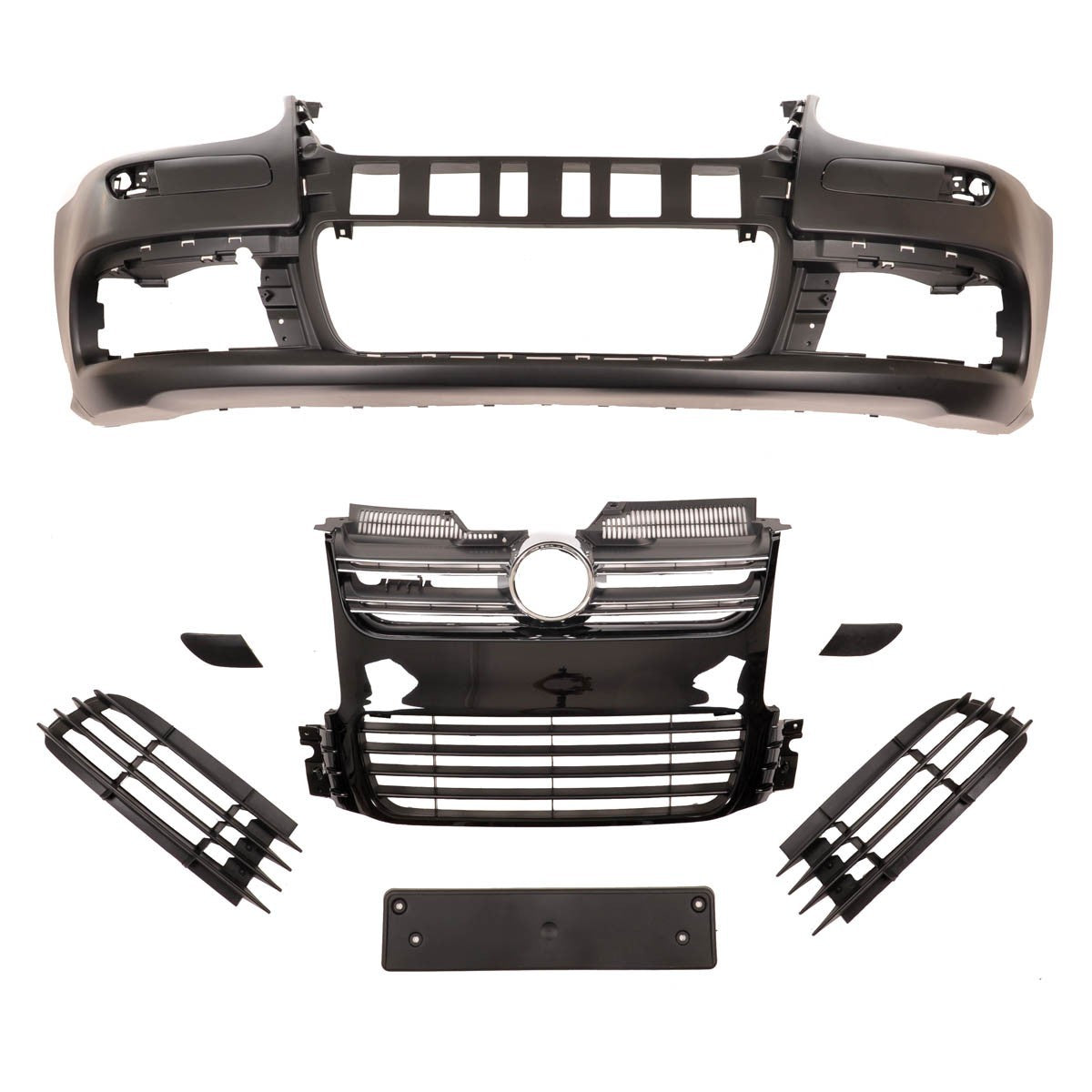 Frontstoßstange Schwarz mit SRA passend für VW Golf 5 2003-2009 Standard