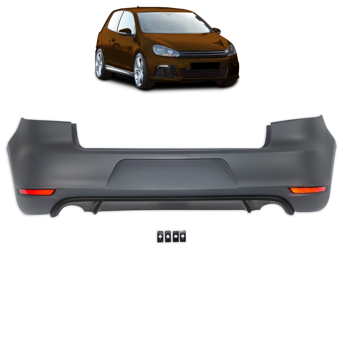 Heckstoßstange passend für VW Golf 6 VI GTI (2008-2014)