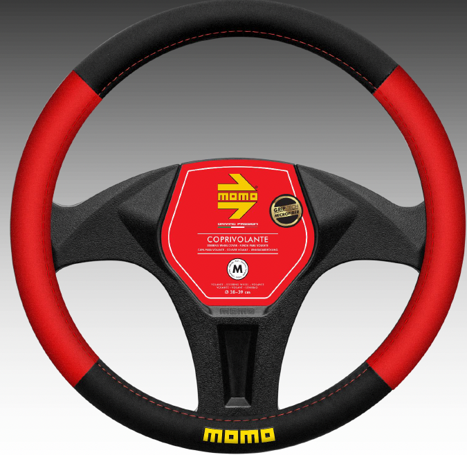 MOMO Lenkradhülle SWC EASY MICROF. RED-BLK Größe: M