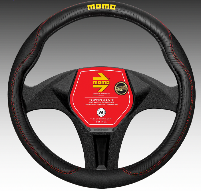 MOMO Lenkradhülle SWC COMFORT MICROF. BLK-RED STC Größe: M