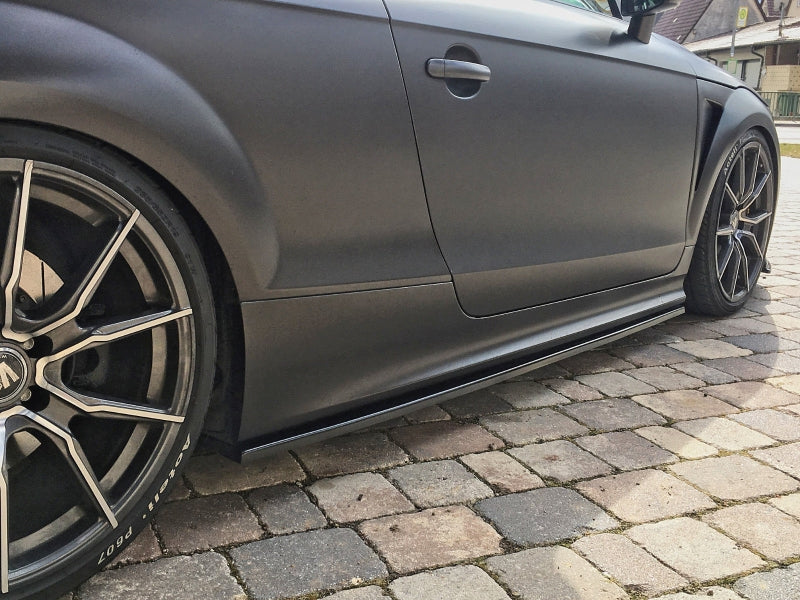 CUP Seitenschweller Audi TT RS, TTS, 8J, Coupe + Roadster Schwarz Glanz